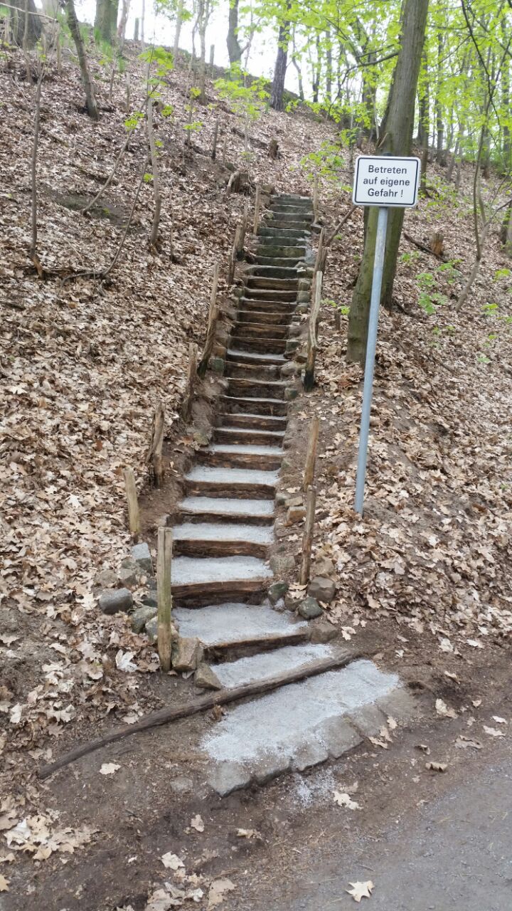 Befestigte Treppe